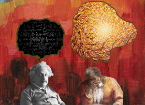 "Thoughts and Visions" collage. The prophet's bubble from a painting by Edoardo Rodriguez Caldazo.