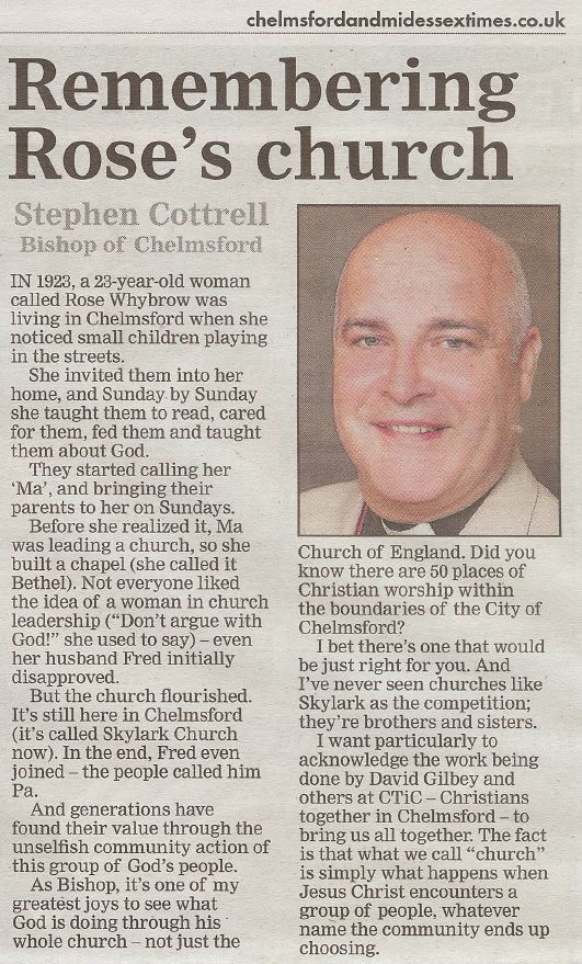 Stephen Cottrell's newspaper article 011118